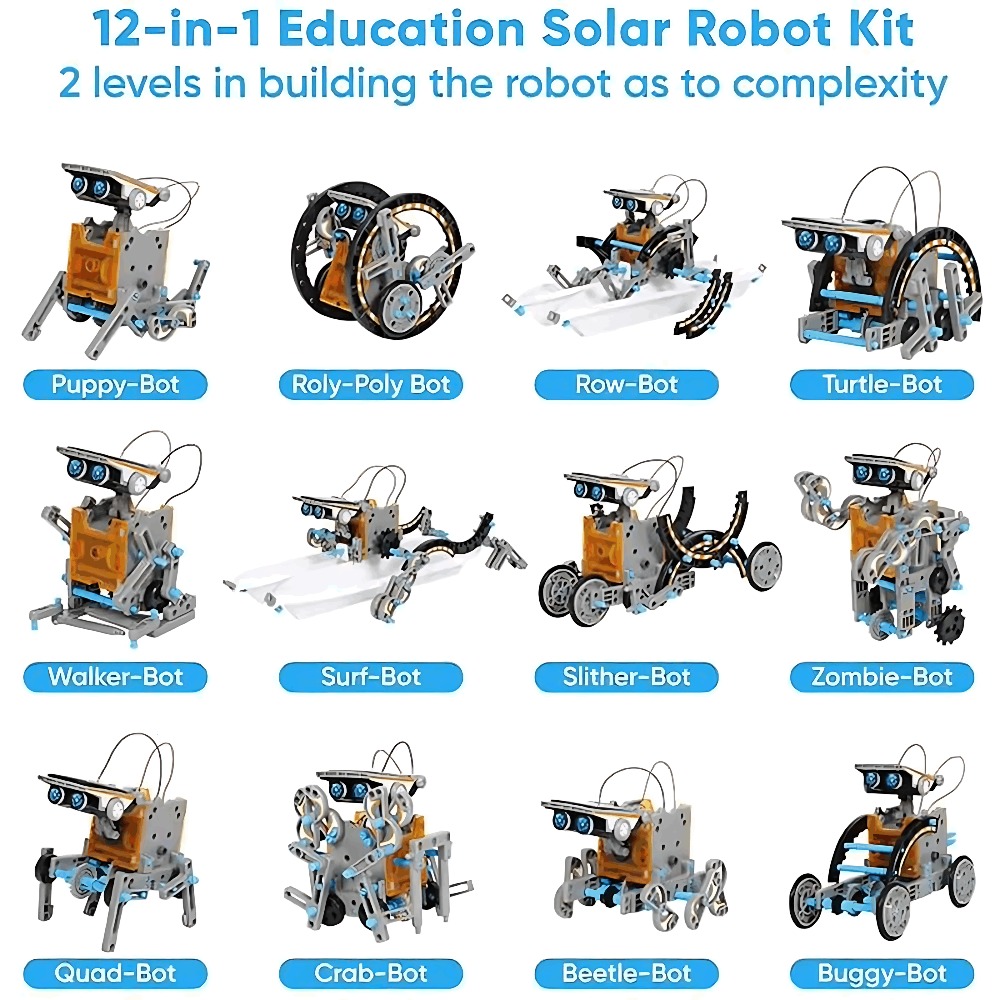 Solar Robot Building Blocks 12 - đánh giá và giá Science Project Diy