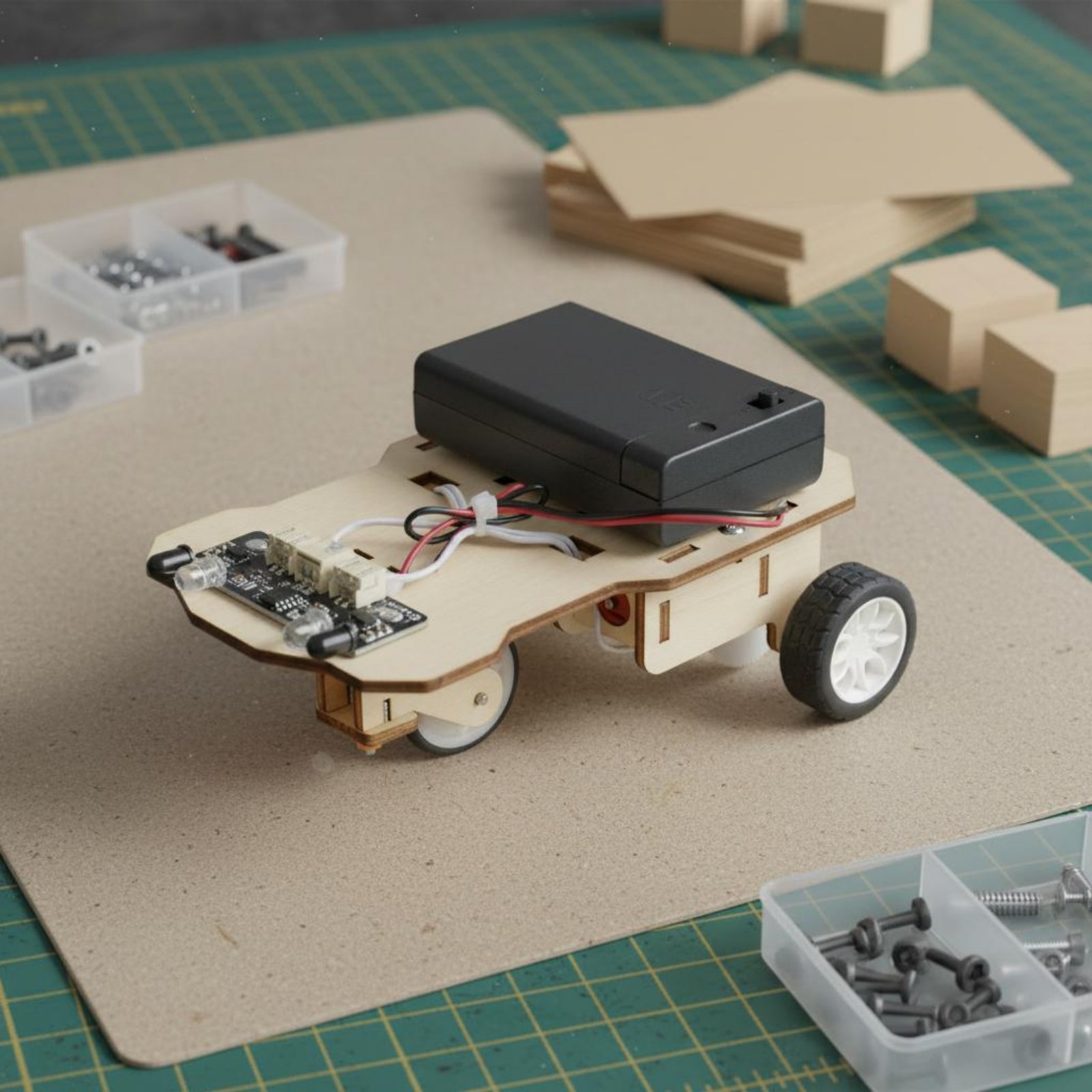 Wooden Intelligent Vehicle Kit - đánh giá và giá Science Robotics